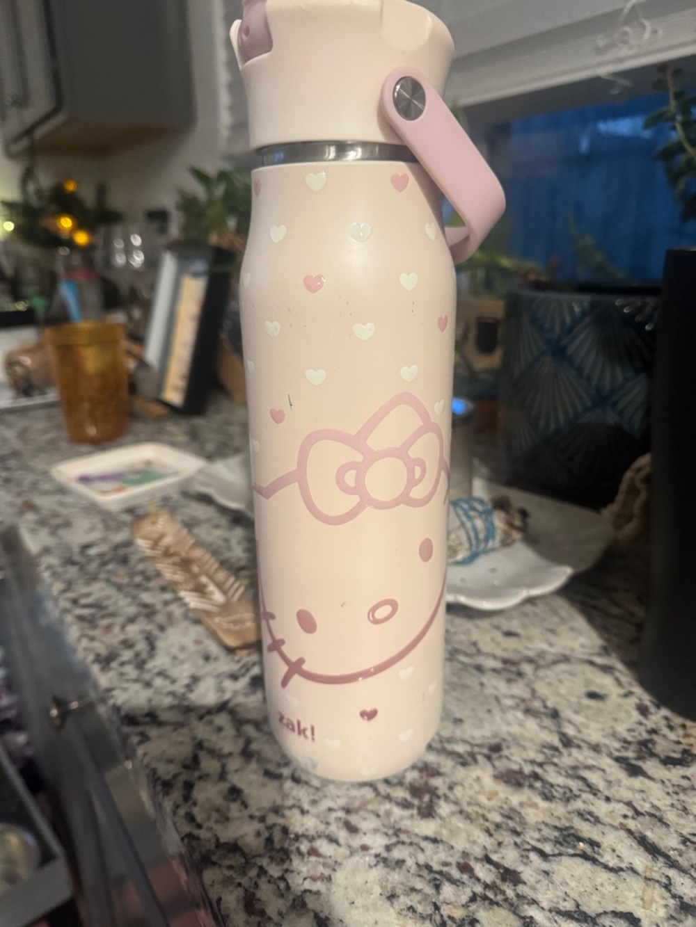 Imperfect Hello Kitty Pink Heart Stainless Water Bottle